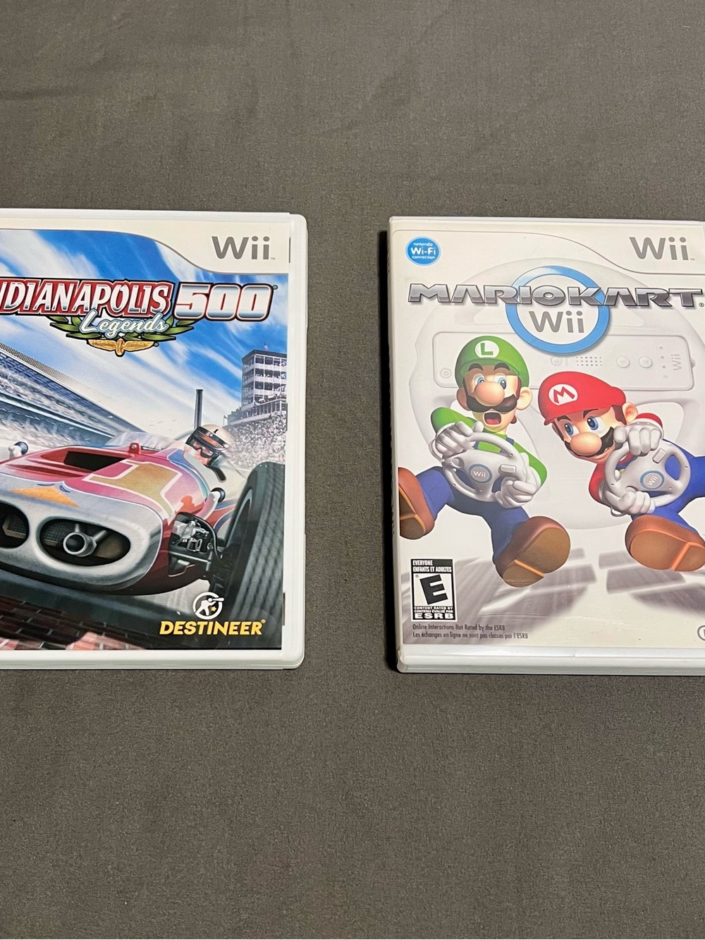 Lot Of 2 Wii Nintendo Games Mario Kart Indianapolis 500 Legends